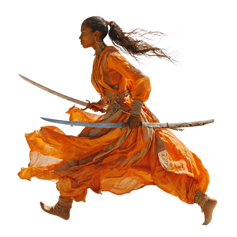 Indian Warrior Woman V2 Vinyl Car Decal Sticker – Waterproof & UV-Resistant 3.4133333333333336"
