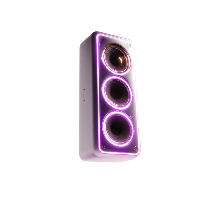 Neon Floating Speaker Vinyl Car Decal Sticker – Waterproof & UV-Resistant 6.826666666666667"