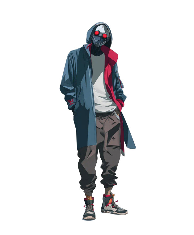Cyberpunk Nightcore Man V3 Vinyl Car Decal Sticker – Waterproof & UV-Resistant 8.0"