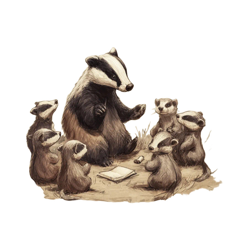 Teaching Badgers Vinyl Car Decal Sticker – Waterproof & UV-Resistant 3.4133333333333336"