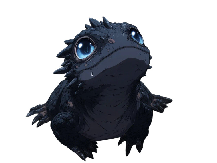 Black Dragon Cub Vinyl Car Decal Sticker – Waterproof & UV-Resistant 3.0933333333333333"