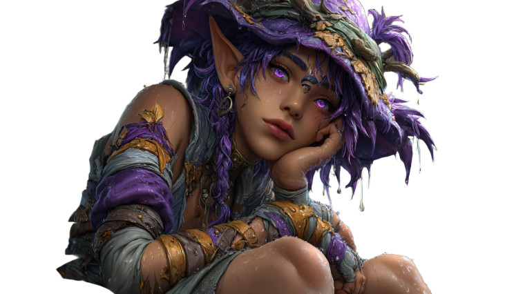 Fantasy Elf Under Toadstool Vinyl Car Decal Sticker – Waterproof & UV-Resistant 5.4