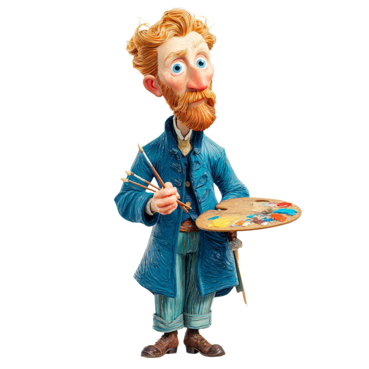 Van Gogh Pixar Vinyl Car Decal Sticker – Waterproof & UV-Resistant 6.826666666666667"