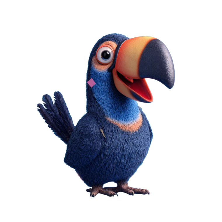 Happy Toucan Celebration Vinyl Car Decal Sticker – Waterproof & UV-Resistant 3.4133333333333336"
