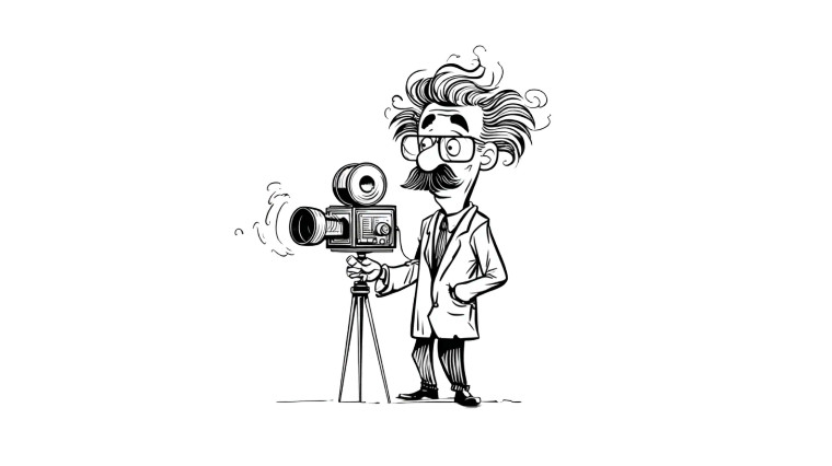 Cartoon Physicist Vinyl Car Decal Sticker – Waterproof & UV-Resistant 2.72"