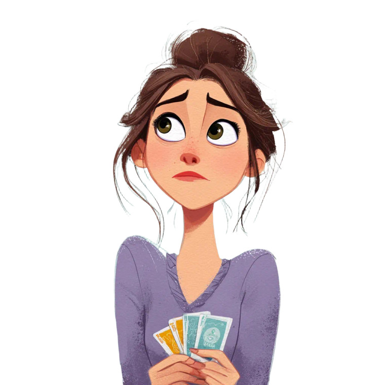 Cartoon Card Player Vinyl Car Decal Sticker – Waterproof & UV-Resistant 3.4133333333333336"