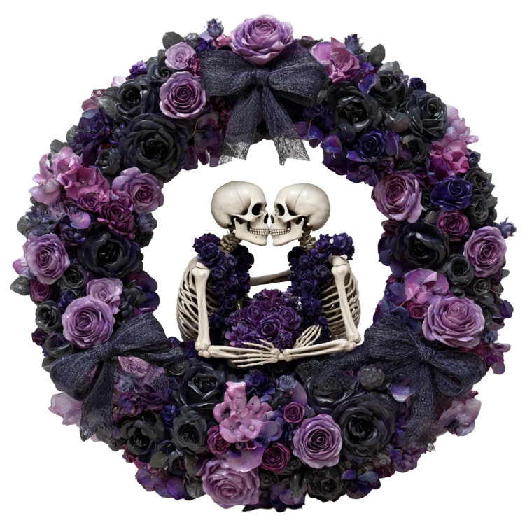 Skull Couple Kissing Vinyl Car Decal Sticker – Waterproof & UV-Resistant 3.4133333333333336"