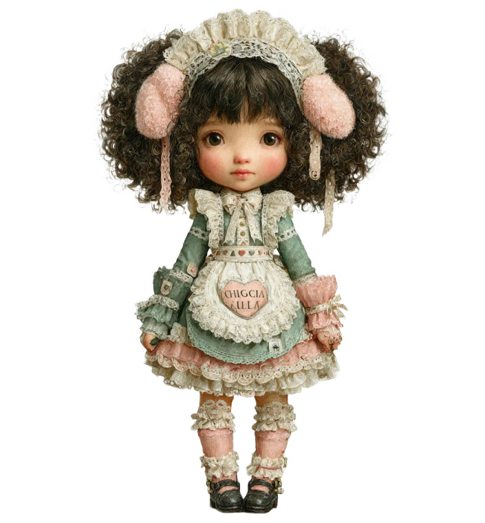 Victorian Maid Doll Vinyl Car Decal Sticker – Waterproof & UV-Resistant 3.6