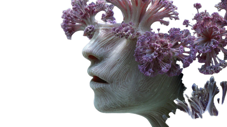 Fractal Coral Woman Vinyl Car Decal Sticker – Waterproof & UV-Resistant 5.4