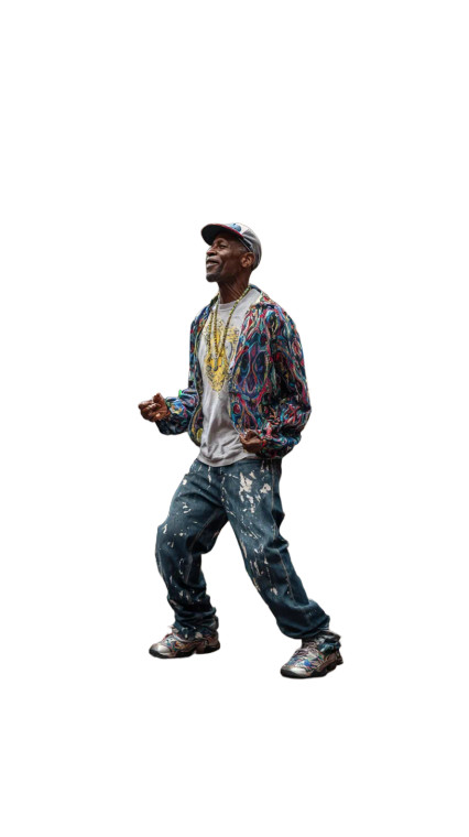 Dancing Man Hustle Vinyl Car Decal Sticker – Waterproof & UV-Resistant 9.706666666666667"