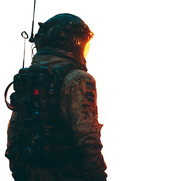 Synthwave Astronaut Sunset Vinyl Car Decal Sticker – Waterproof & UV-Resistant 6.826666666666667"