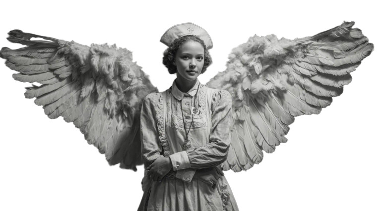 Angel Nurse Vinyl Car Decal Sticker – Waterproof & UV-Resistant 2.72"