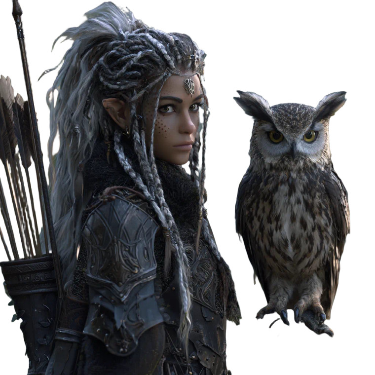 Elf With Braided Hair Vinyl Car Decal Sticker – Waterproof & UV-Resistant 3.4133333333333336"