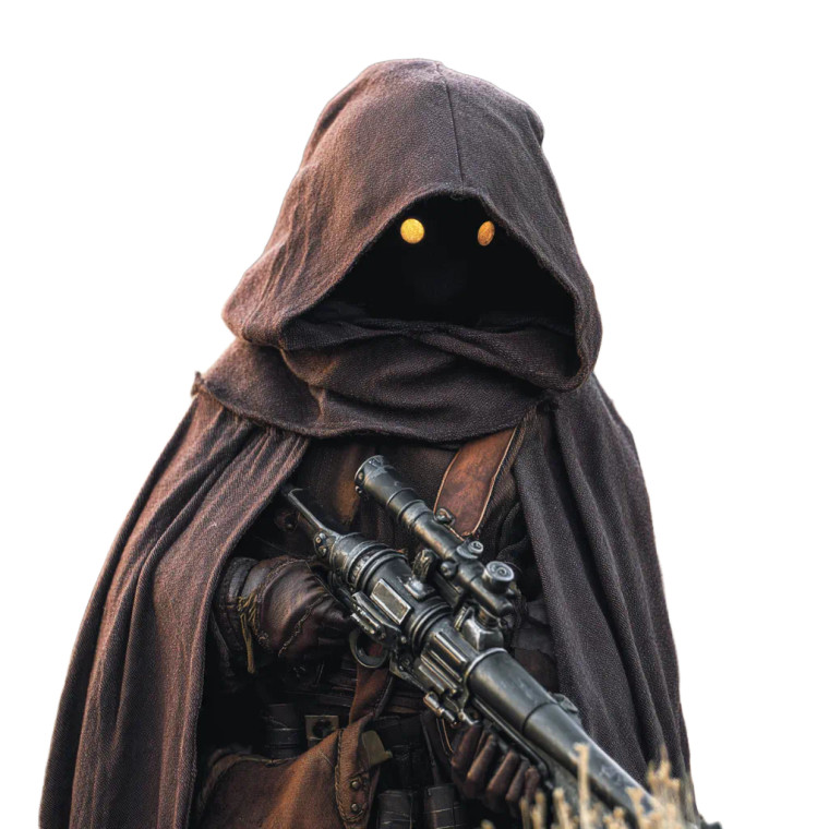 Jawa Bounty Hunter Vinyl Car Decal Sticker – Waterproof & UV-Resistant 3.4133333333333336"