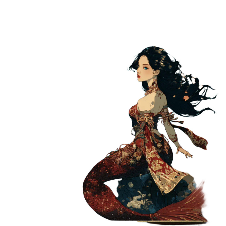 Beautiful Mermaid V11 Vinyl Car Decal Sticker – Waterproof & UV-Resistant 3.4133333333333336"