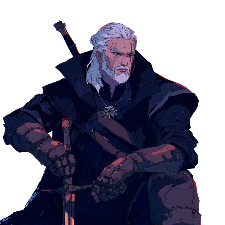 Cyberpunk Geralt Vinyl Car Decal Sticker – Waterproof & UV-Resistant 3.4133333333333336"