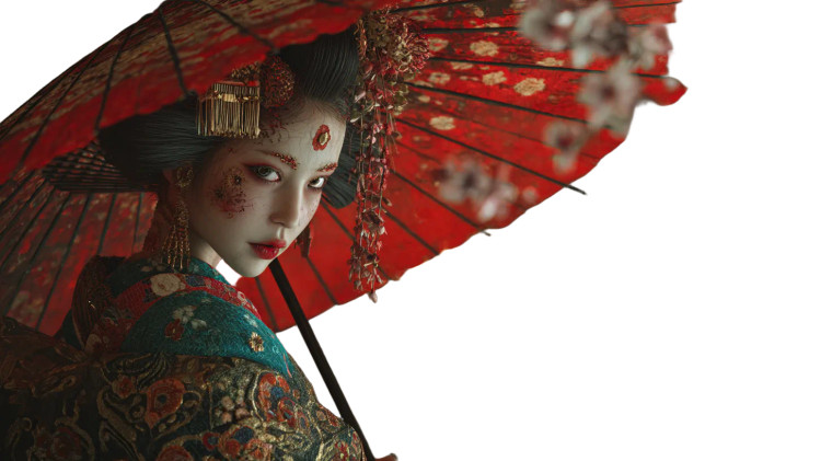 Beautiful Geisha V5 Vinyl Car Decal Sticker – Waterproof & UV-Resistant 5.4