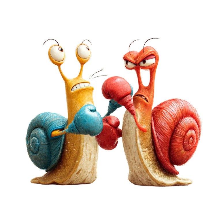 Boxing Snails Vinyl Car Decal Sticker – Waterproof & UV-Resistant 3.4133333333333336"