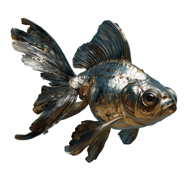 Goldfish Realism Vinyl Car Decal Sticker – Waterproof & UV-Resistant 3.4133333333333336"