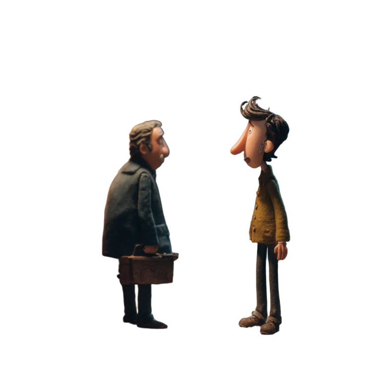 Dismissive Claymation Character Vinyl Car Decal Sticker – Waterproof & UV-Resistant 3.4133333333333336"