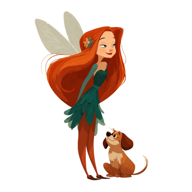 Redhead Fairy Vinyl Car Decal Sticker – Waterproof & UV-Resistant 3.4133333333333336"