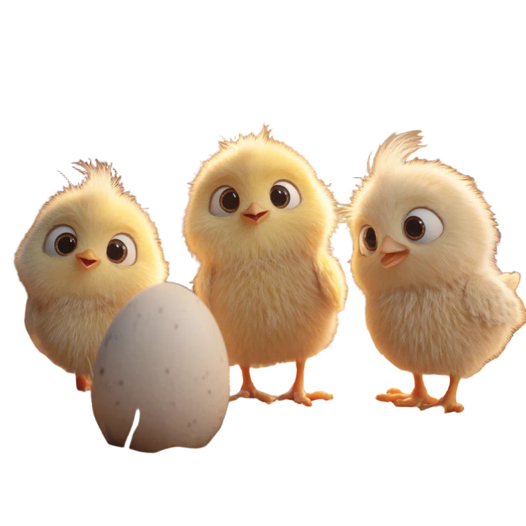 Fluffy Chicks Morning Vinyl Car Decal Sticker – Waterproof & UV-Resistant 6.826666666666667"