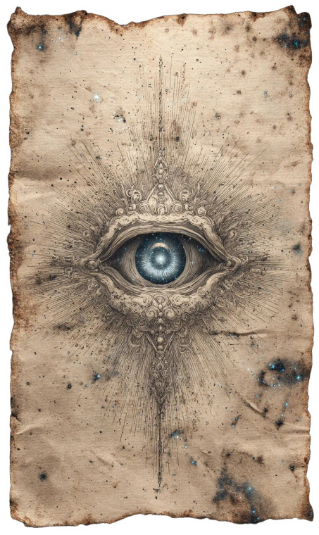 Celestial Eyed Page Vinyl Car Decal Sticker – Waterproof & UV-Resistant 4.746666666666667"