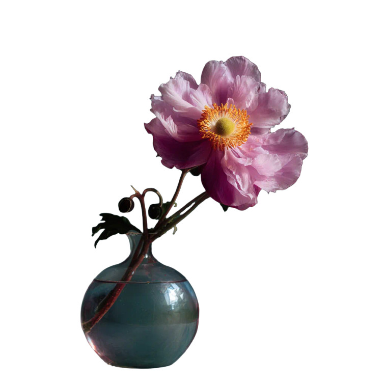 Flower In Vase Vinyl Car Decal Sticker – Waterproof & UV-Resistant 3.4133333333333336"