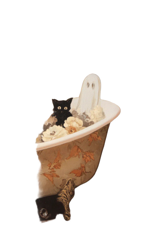 Ghost In Bathtub Vinyl Car Decal Sticker – Waterproof & UV-Resistant 4.4