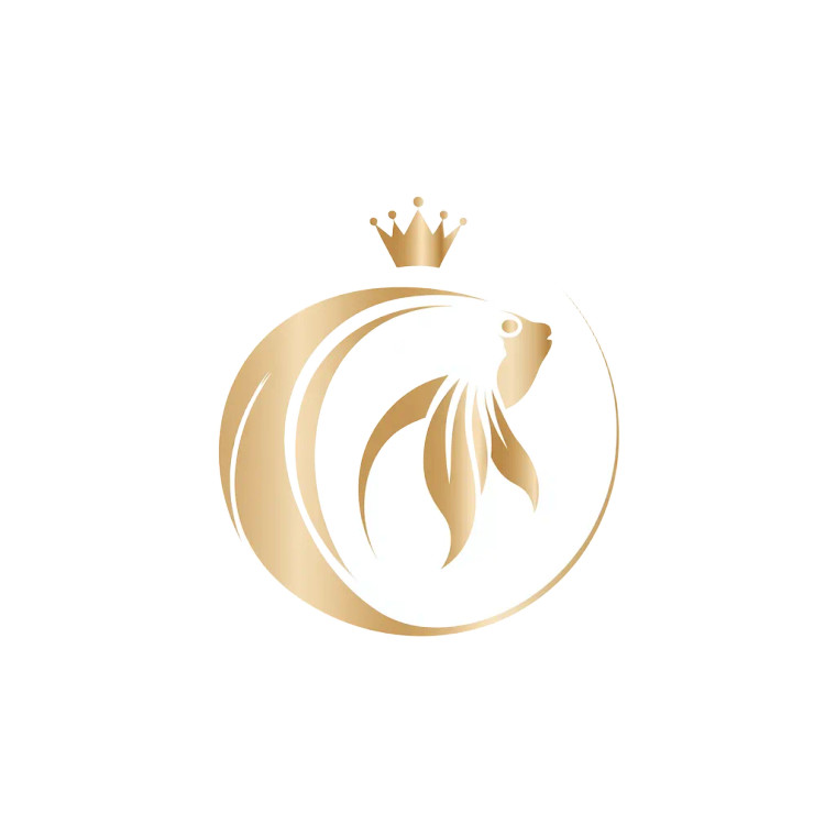 Golden Crown Fish Vinyl Car Decal Sticker – Waterproof & UV-Resistant 6.826666666666667"