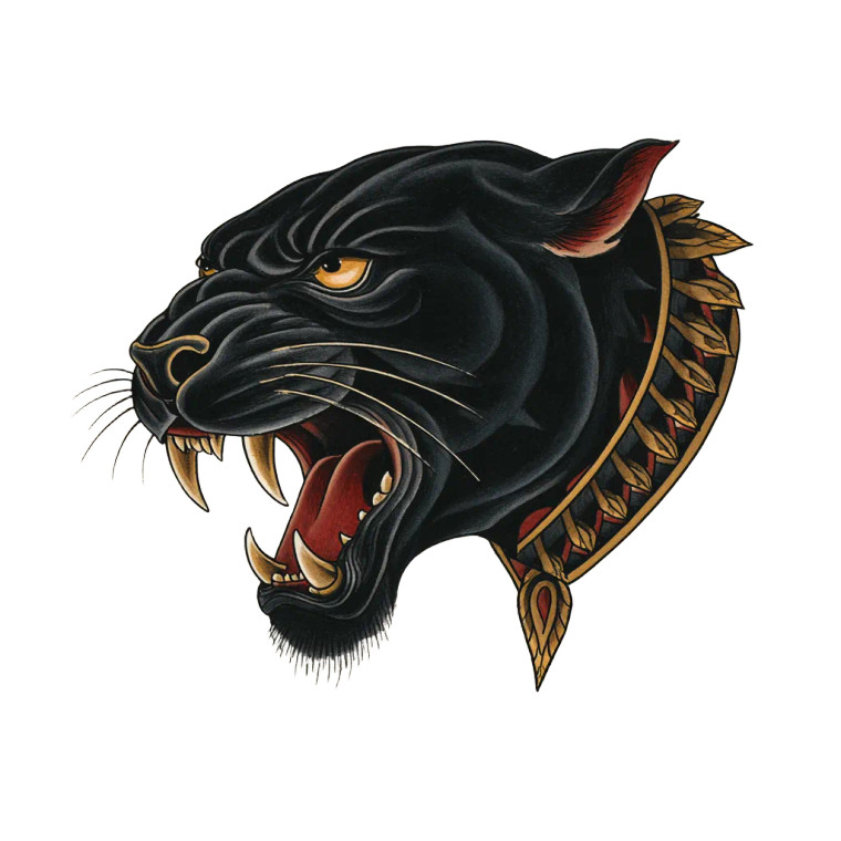 Neotraditional Black Panther Vinyl Car Decal Sticker – Waterproof & UV-Resistant 6.826666666666667"
