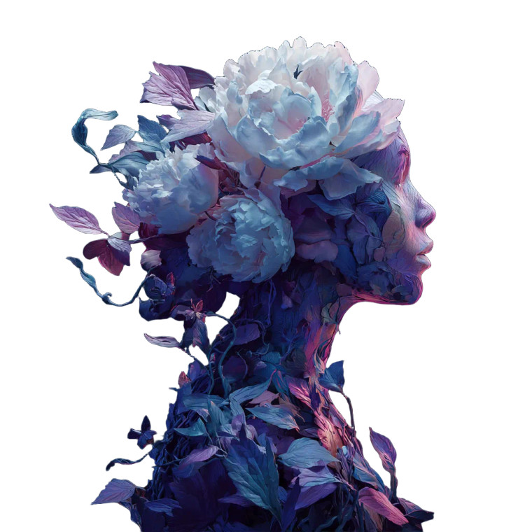 Floral Head Woman V2 Vinyl Car Decal Sticker – Waterproof & UV-Resistant 3.4133333333333336"