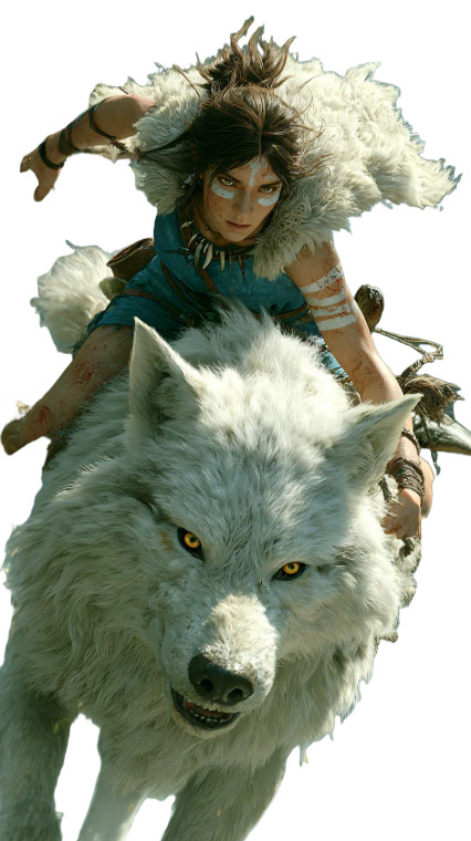 Wolf Rider Girl V3 Vinyl Car Decal Sticker – Waterproof & UV-Resistant 4.8533333333333335"