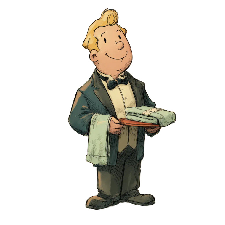 Pipboy Butler Vinyl Car Decal Sticker – Waterproof & UV-Resistant 3.4133333333333336"