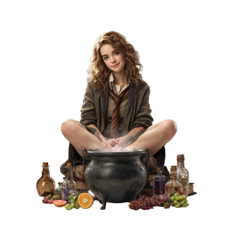 Fantasy Witch Scholar Vinyl Car Decal Sticker – Waterproof & UV-Resistant 6.826666666666667"