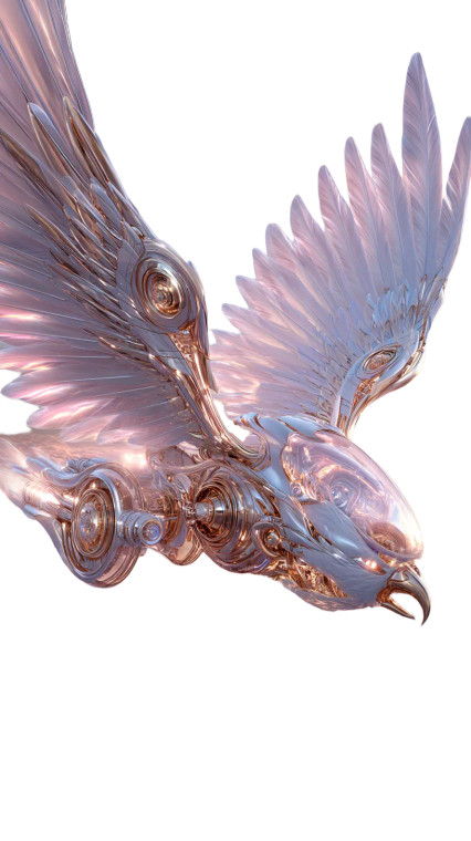 Biomechanical Eagle Helicopter Vinyl Car Decal Sticker – Waterproof & UV-Resistant 9.706666666666667"