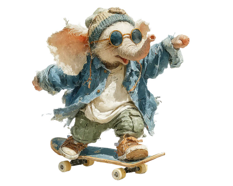 Cool Baby Elephant Vinyl Car Decal Sticker – Waterproof & UV-Resistant 3.2"