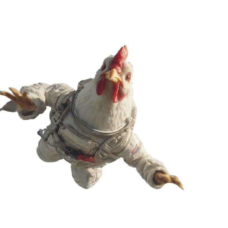 Skydiving Chicken Vinyl Car Decal Sticker – Waterproof & UV-Resistant 6.826666666666667"