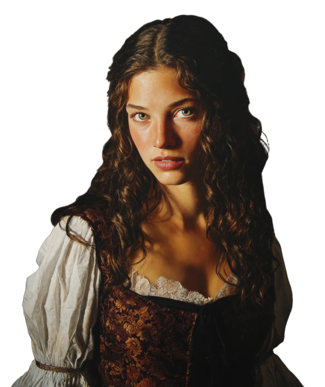 Renaissance Supermodel Portrait Vinyl Car Decal Sticker – Waterproof & UV-Resistant 4.0"