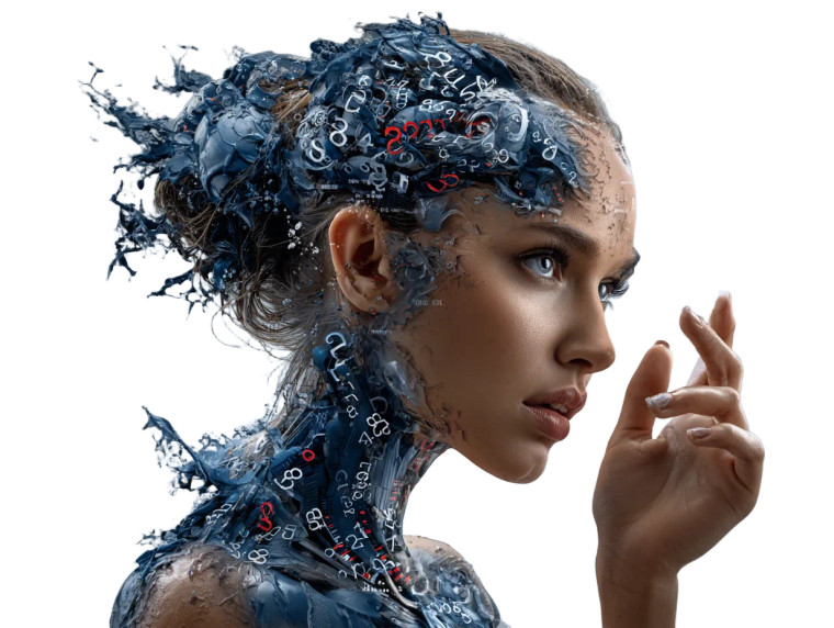 Digital Human Silhouette V2 Vinyl Car Decal Sticker – Waterproof & UV-Resistant 3.0933333333333333"