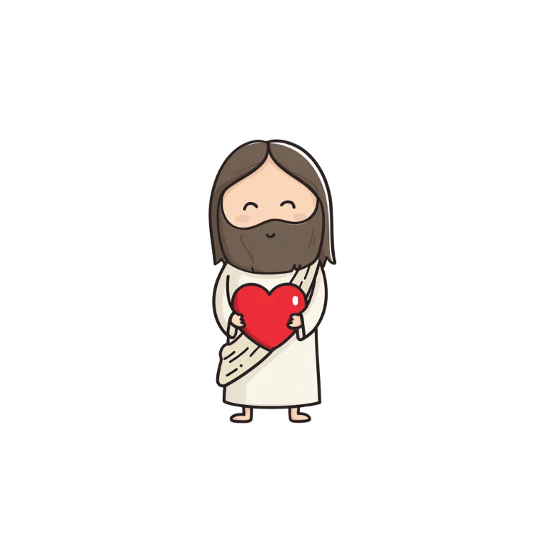 Cute Jesus Hugging Vinyl Car Decal Sticker – Waterproof & UV-Resistant 6.826666666666667"