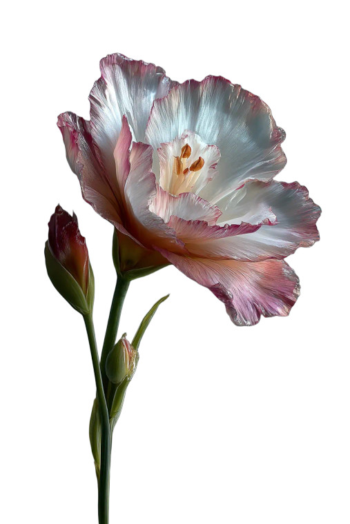 Budding Pink Flower Vinyl Car Decal Sticker – Waterproof & UV-Resistant 8.96"