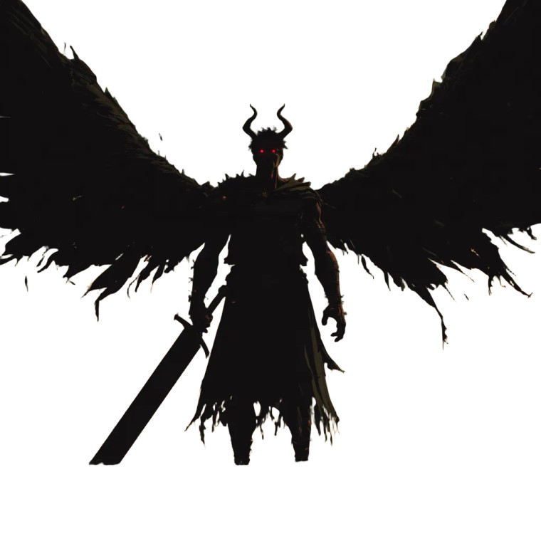 Demonic Angelic Warrior Vinyl Car Decal Sticker – Waterproof & UV-Resistant 6.826666666666667"