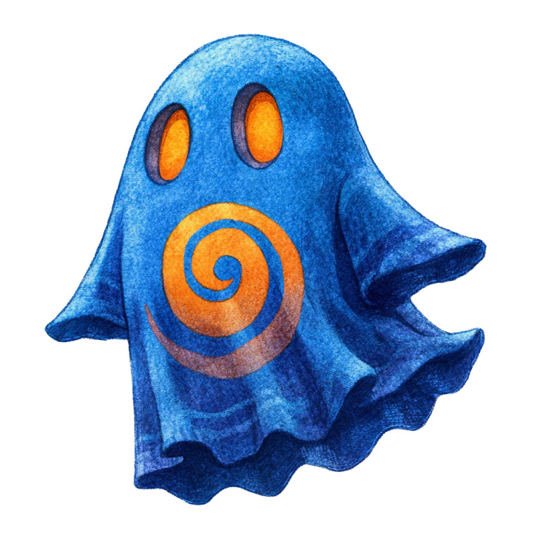 Blue Ghost Character Vinyl Car Decal Sticker – Waterproof & UV-Resistant 6.826666666666667"