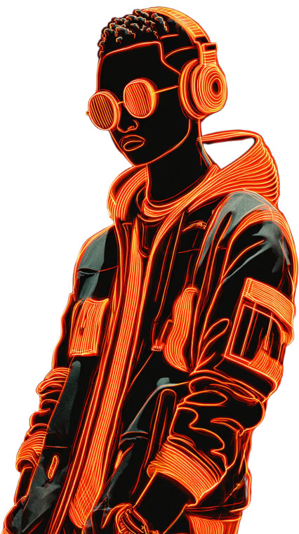 Neon Urban Character Vinyl Car Decal Sticker – Waterproof & UV-Resistant 4.8533333333333335"