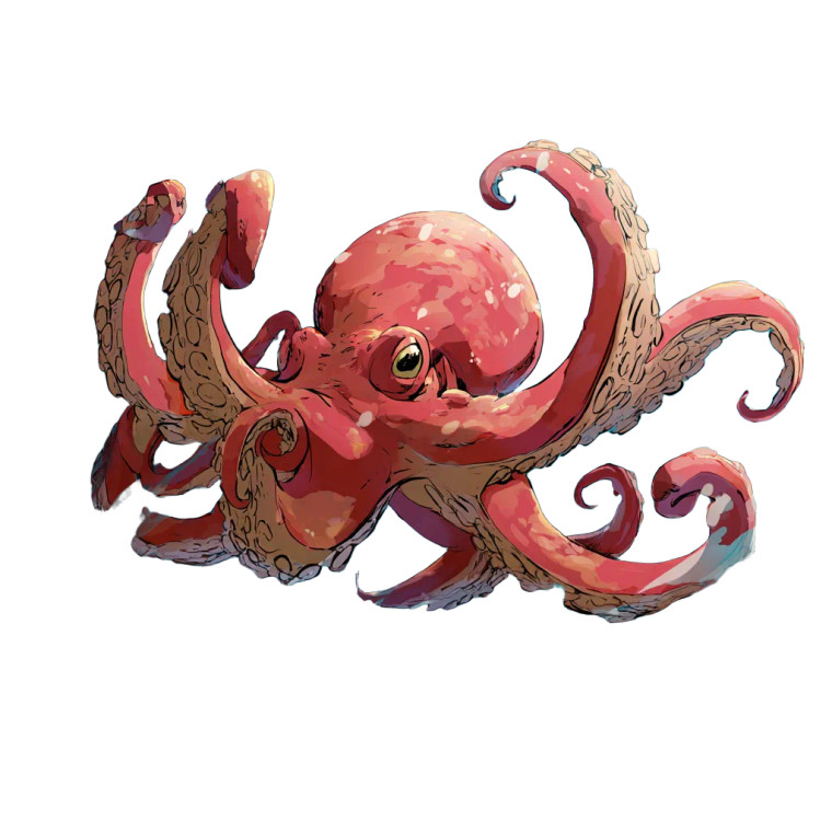 Anime Octopus Vinyl Car Decal Sticker – Waterproof & UV-Resistant 3.4133333333333336"