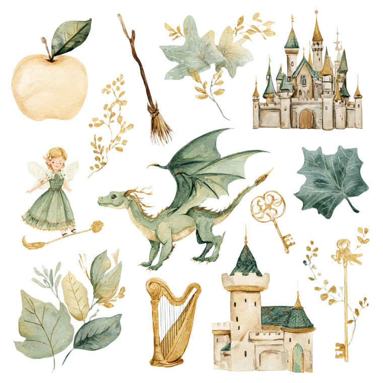 Whimsical Fantasy Clipart Vinyl Car Decal Sticker – Waterproof & UV-Resistant 6.826666666666667"