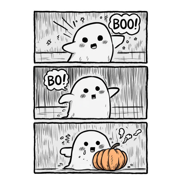 Shy Ghost Comic Vinyl Car Decal Sticker – Waterproof & UV-Resistant 6.826666666666667"