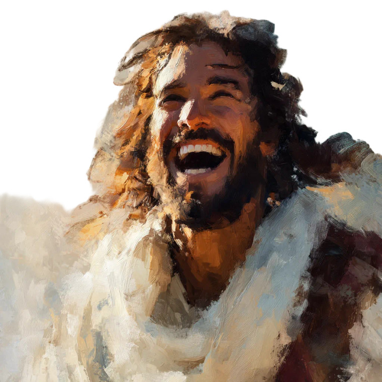 Jesus Smiling V2 Vinyl Car Decal Sticker – Waterproof & UV-Resistant 3.4133333333333336"