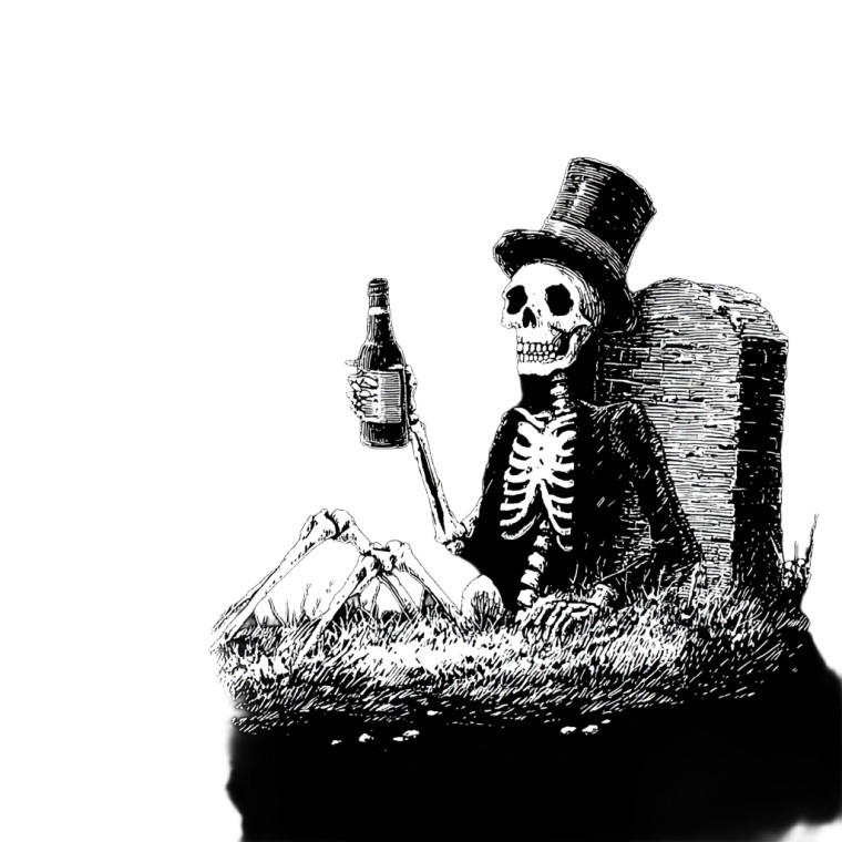 Skeleton Celebration V2 Vinyl Car Decal Sticker – Waterproof & UV-Resistant 3.4133333333333336"